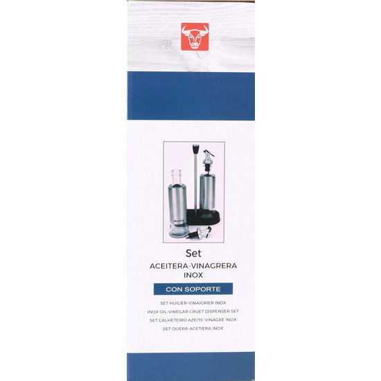 SET2 ACEITERAS INOX CON SOPORTE QUTTIN image 2