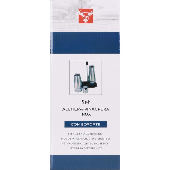 SET2 ACEITERAS INOX CON SOPORTE QUTTIN image 2