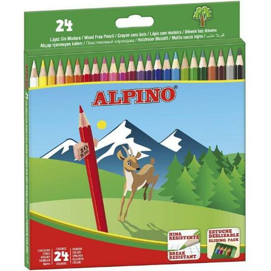 SET 24 LAPICES COLORES ALPINO image 0