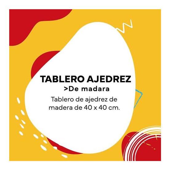 TABLERO AJEDREZ MADERA 40X40 CM. image 5