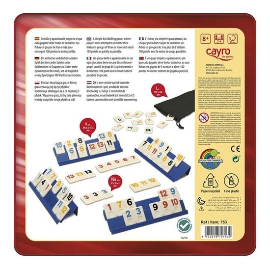 JUEGO RUMMI CLASIC CAJA METAL image 3