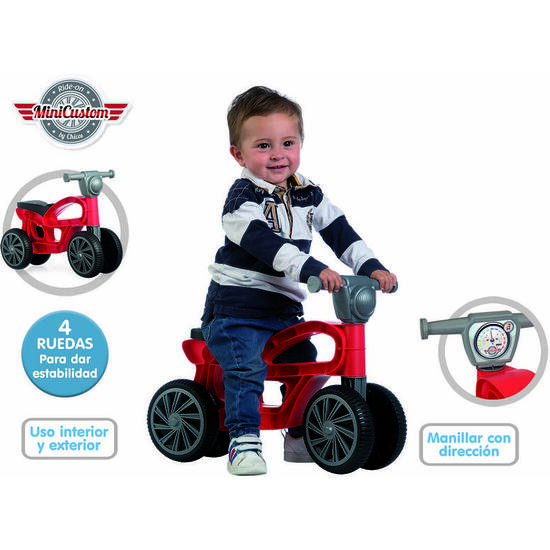 CORREPASILLOS MOTO MINI CUSTOM ROJA image 0