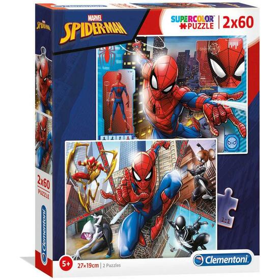 PUZZLE 2X60 PZAS. SPIDER-MAN image 0
