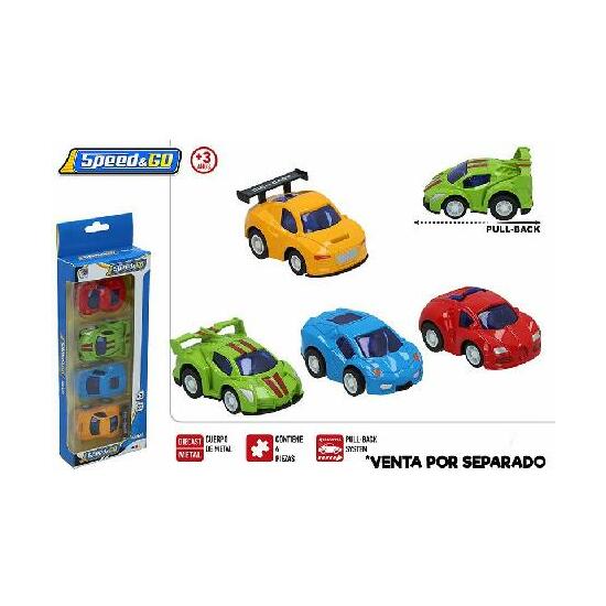 SET 4 COCHES METAL SPEED & GO image 0