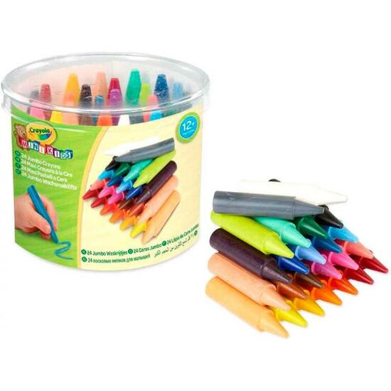 24 CERAS JUMBO LAVABLES MK CRAYOLA image 0