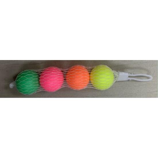 SET 4 PELOTAS 40MM. FLUOR COLORES image 0