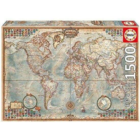 PUZZLE EDUCA 1500 PZAS MAPA MUNDO image 0