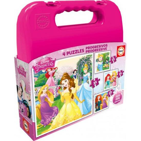 PRINCESAS DISNEY MALETA 4 PUZZLES image 0