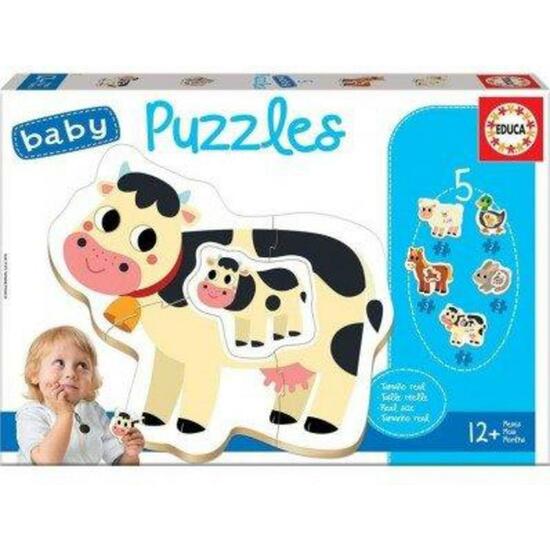 BABY PUZZLE ANIMALES GRANJA 5 PZAS image 0