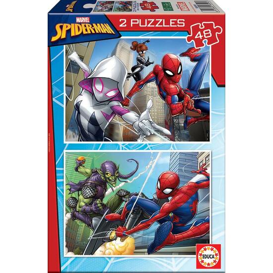 SPIDERMAN PUZZLE DOBLE 2X48 image 0