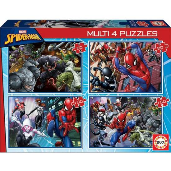 SPIDERMAN MULTIPUZZLE 4 - 50 A 150 PZAS image 0