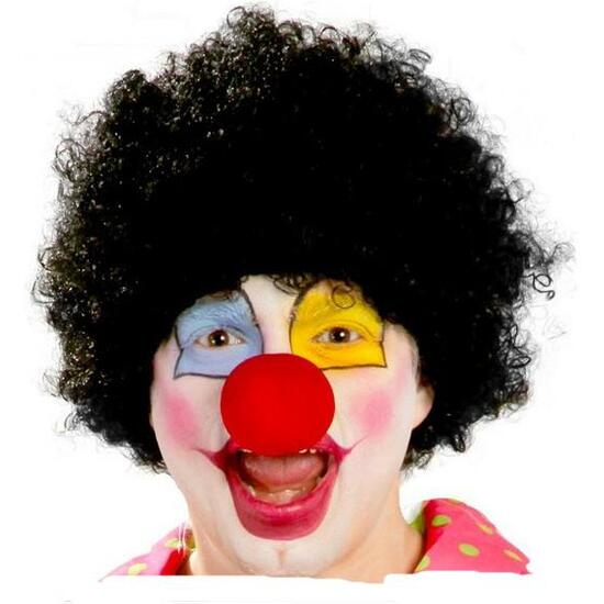 PELUCA RIZOS PAYASO NEGRA image 0