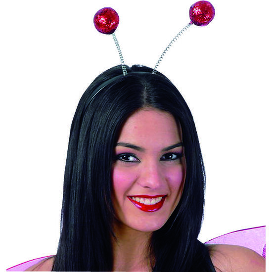 DIADEMA BOLAS ESCARCHA ROJA image 0
