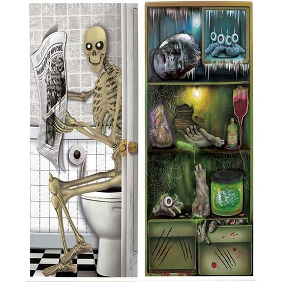 CUBREPUERTA NEVERA Y WC HALLOWEEN image 0