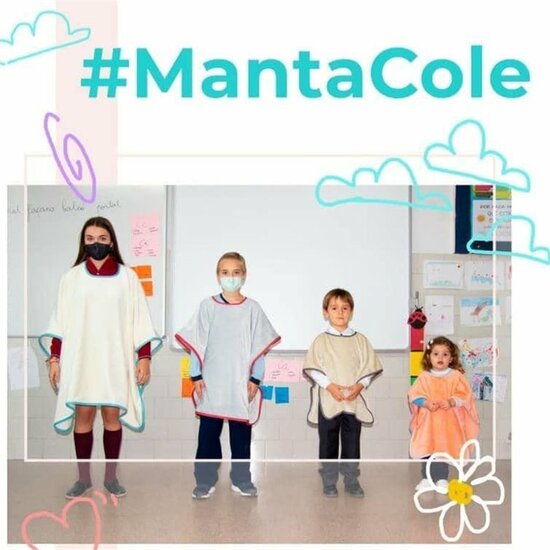 MANTA ESCOLAR - MANTA ESCOLA - PONCHO COLE - BEIG - 12 AÑOS/ADULTO  image 0