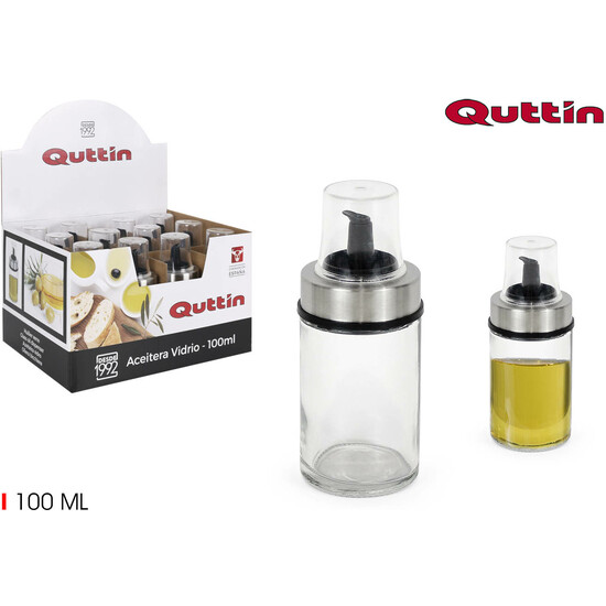 ACEITERA VIDRIO 100ML CON TAPON QUTTIN image 0