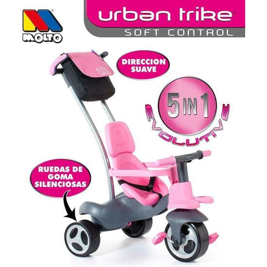 TRICICLO URBAN TRIKE 5 EN 1 ROSA image 0