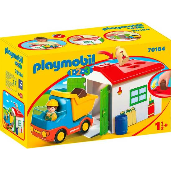 CAMION CON GARAJE PLAYMOBIL 1.2.3 image 0