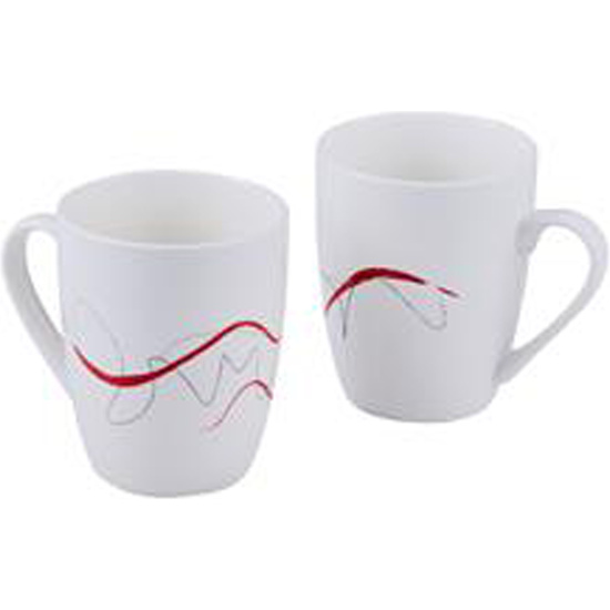 SET DE 2 TAZAS MUGS NEW BONE CHINA PIERRE CARDIN EN COLOR BLANCO image 0