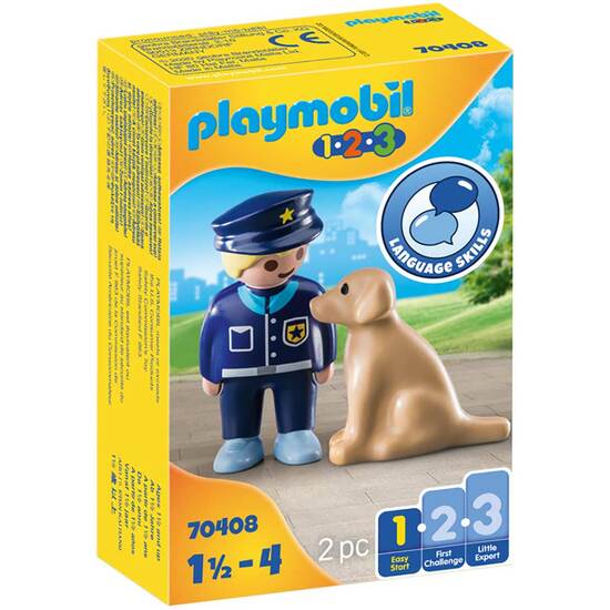 POLICIA CON PERRO PLAYMOBIL 1.2.3 image 0