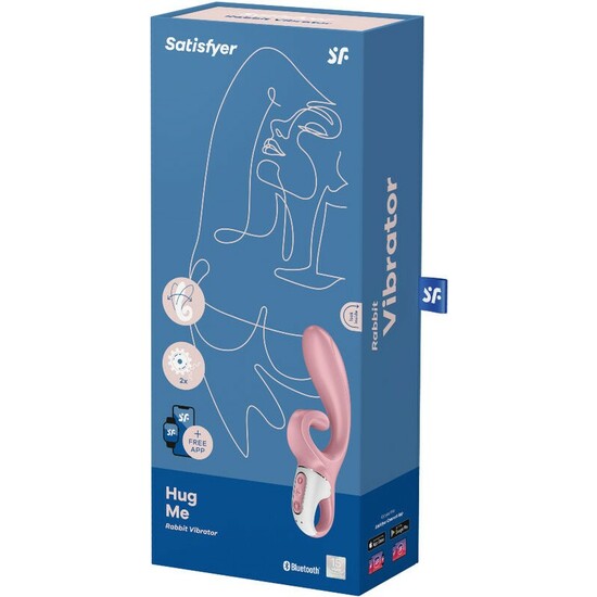 SATISFYER HUG ME RABBIT VIBRATOR PINK image 1