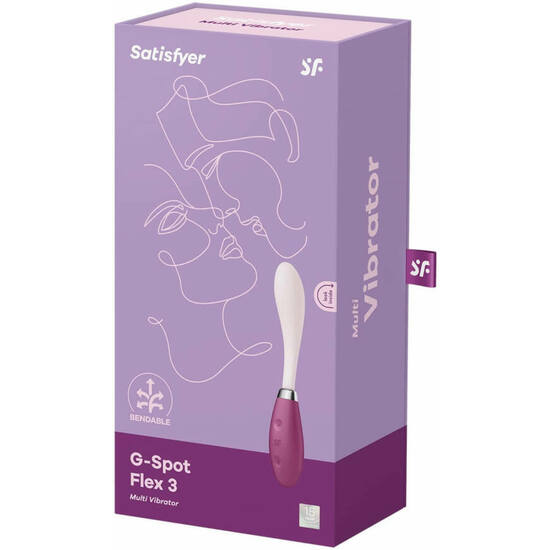 SATISFYER G-SPOT FLEX 3 MULTI VIBRATOR RED image 1