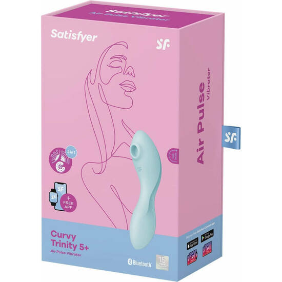 SATISFYER CURVY TRINITY 5+ APP BLUE image 1