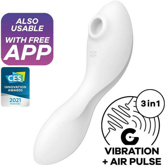 SATISFYER CURVY TRINITY 5+ APP WHITE image 0