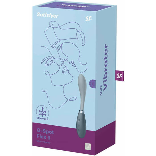 SATISFYER G-SPOT FLEX 3 MULTI VIBRATOR GREY image 1