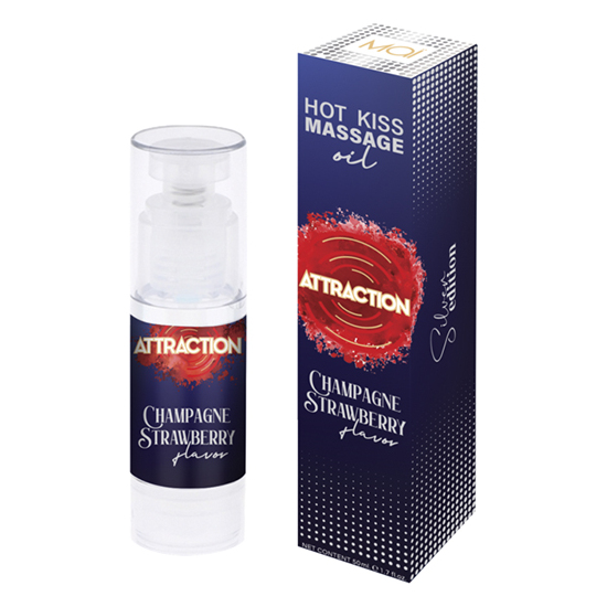 MASSAGE OIL ATTRACTION CHAMPAGNE STRAWBERRY 50 ML image 0