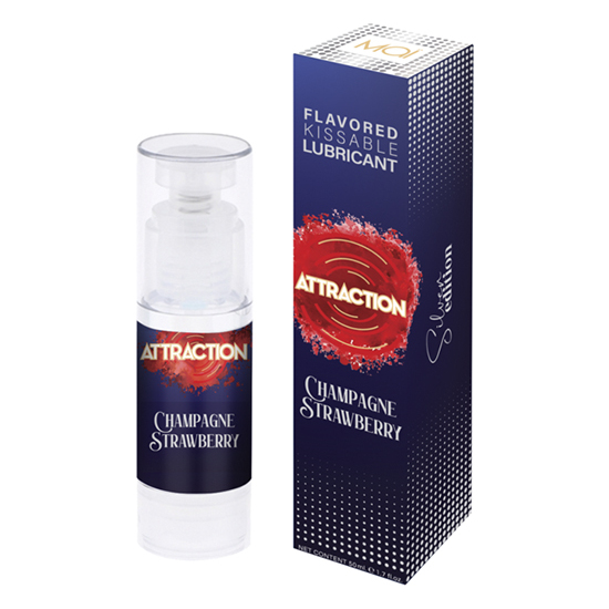 LUBRICANT ATTRACTION CHAMPAGNE STRAWBERRY 50 ML image 0