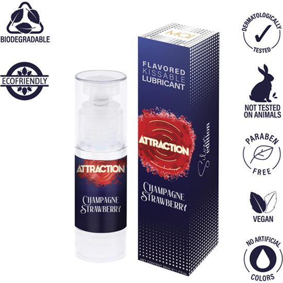 LUBRICANT ATTRACTION CHAMPAGNE STRAWBERRY 50 ML image 4