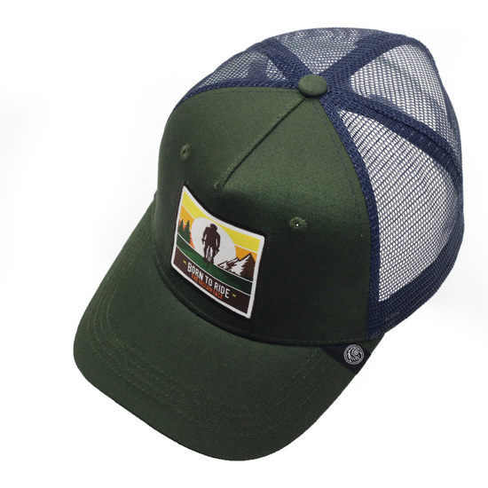 GORRA TRUCKER BORN TO RIDE VERDE THE INDIAN FACE PARA HOMBRE Y MUJER image 2