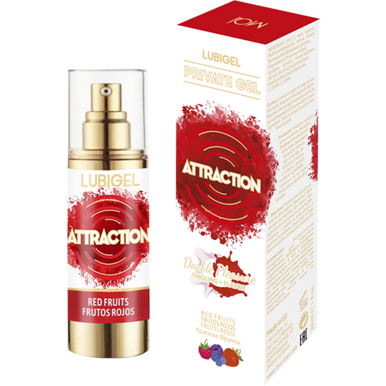 LUBIGEL - INTIMATE GEL WITH LIQUID VIBRATOR EFFECT (MAI ATTRACTION) RED FRUITS - 30 ML image 0
