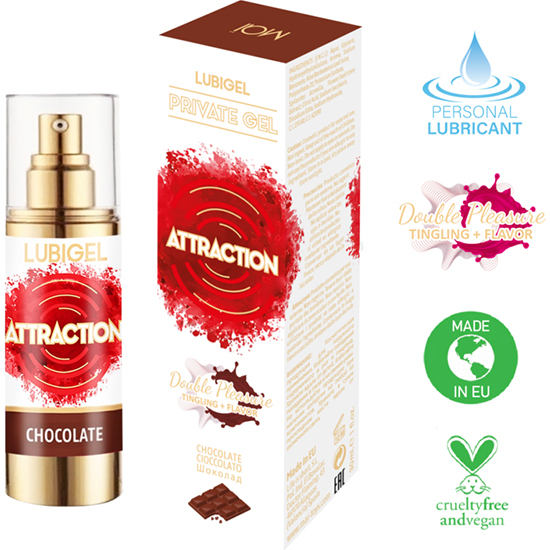 LUBIGEL - INTIMATE GEL WITH LIQUID VIBRATOR EFFECT (MAI ATTRACTION) CHOCOLATE 30 ML image 3