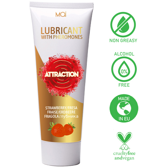 LUBRICANT WITH PHEROMONES MAI ATTRACTION STRAWBERRY 75 ML image 0