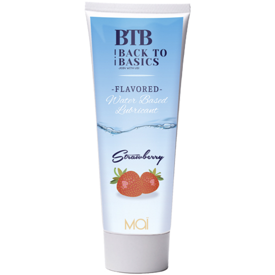 BTB WATER BASED FLAVORED STRAWBERRY LUBRICANT 75ML image 0