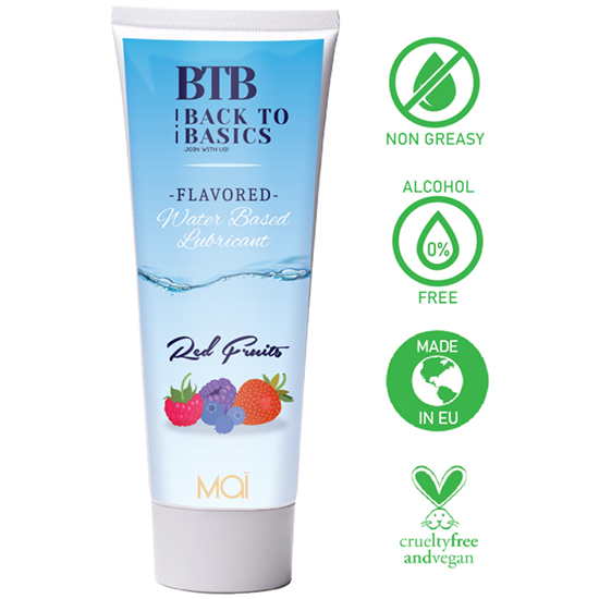 BTB WATER BASED FLAVORED RED FRUITS LUBRICANT 75ML image 1