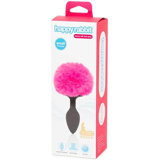 NON-VIBRATING BUTT PLUG SMALL - BLACK/PINK image 1
