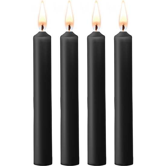 TEASING WAX CANDLES - PARAFIN - 4-PACK - BLACK image 0