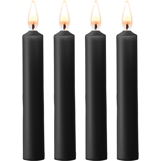 TEASING WAX CANDLES - PARAFIN - 4-PACK - BLACK image 5