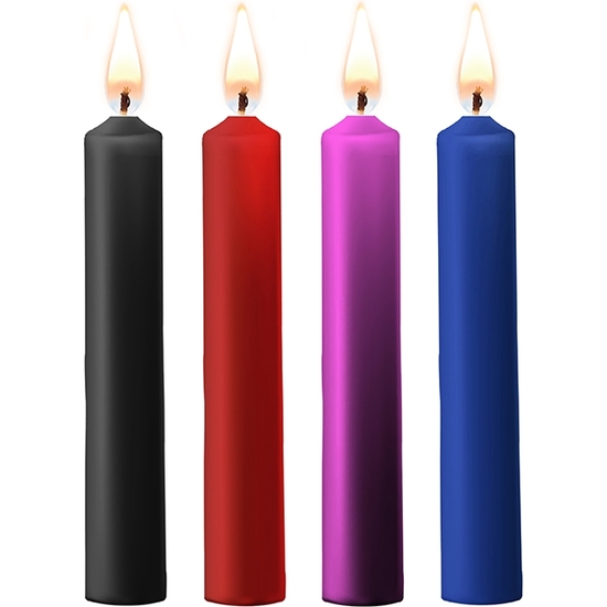 TEASING WAX CANDLES - PARAFIN - 4-PACK - MIXED COLORS image 8