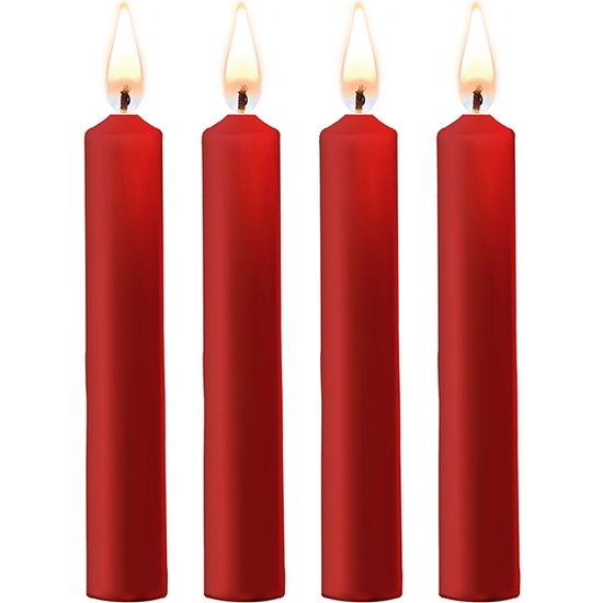 TEASING WAX CANDLES - PARAFIN - 4-PACK - RED image 5