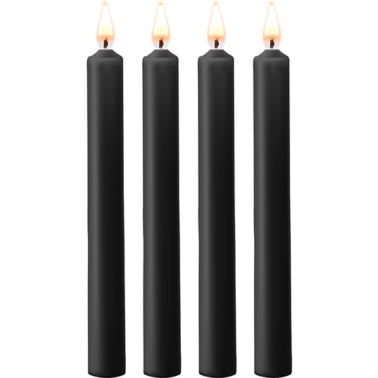TEASING WAX CANDLES LARGE - PARAFIN - 4-PACK - BLACK image 5
