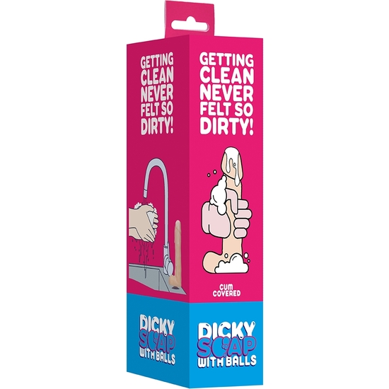 DICKY SOAP WITH BALLS - CUM COVERED - FLESH image 1