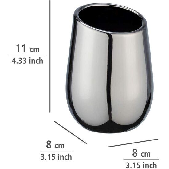 VASO DE DIENTES BADI, CROMO image 3