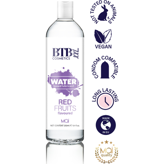 BTB WATER BASED FLAVORED RED FRUITS LUBRICANT 250ML image 2
