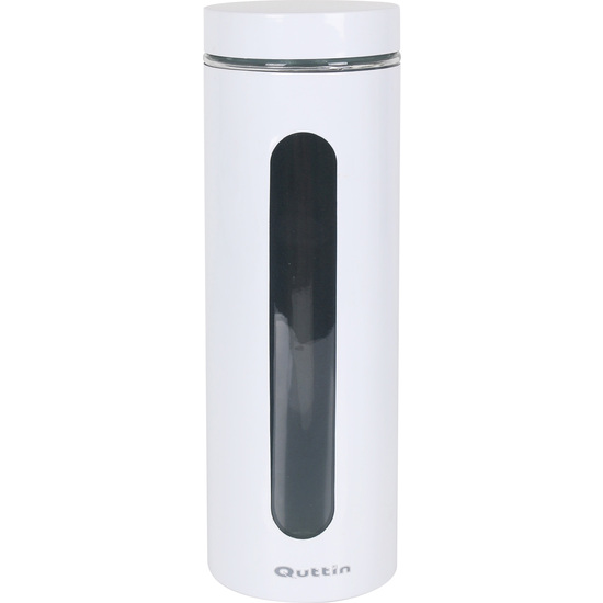 TARRO VIDRIO ACERO 2200ML - BLANCO - QUTTIN image 1