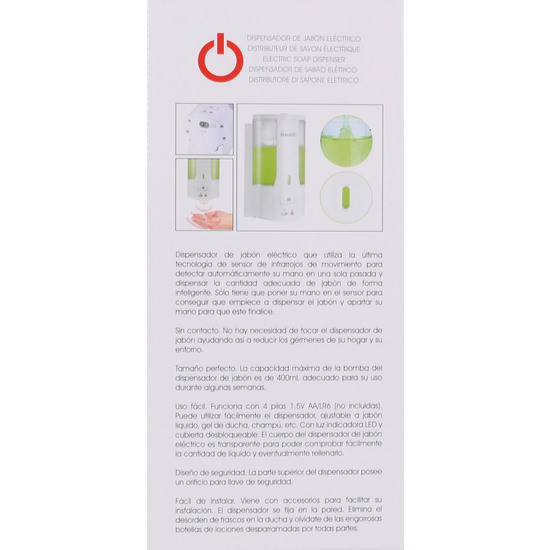 DISPENSADOR JABON ELECTRICO PARED ABS - BASIC HOME image 2