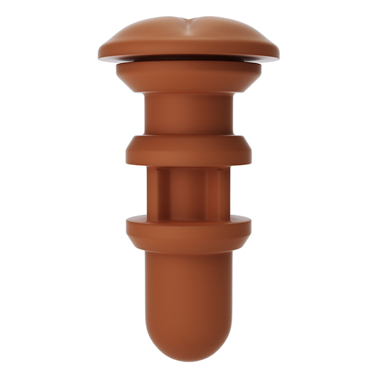 AUTOBLOW - A.I. SILICONE ANUS SLEEVE BROWN image 2